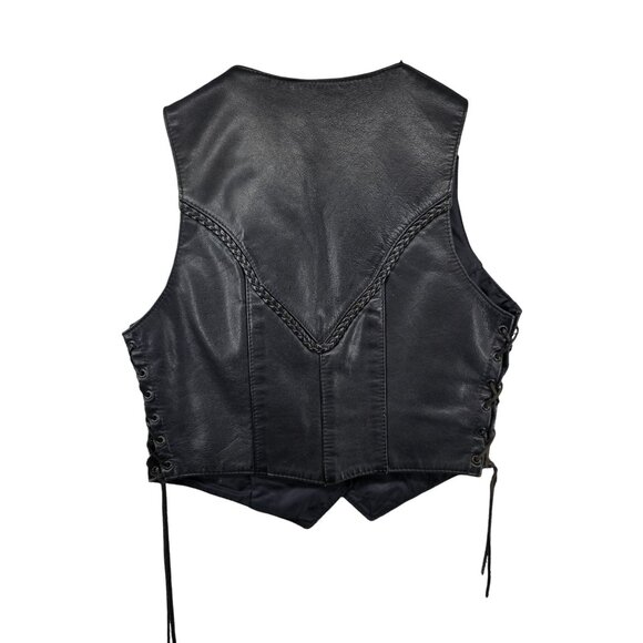 Classic Leather USA Made Black Vest M - Picture 3 of 9